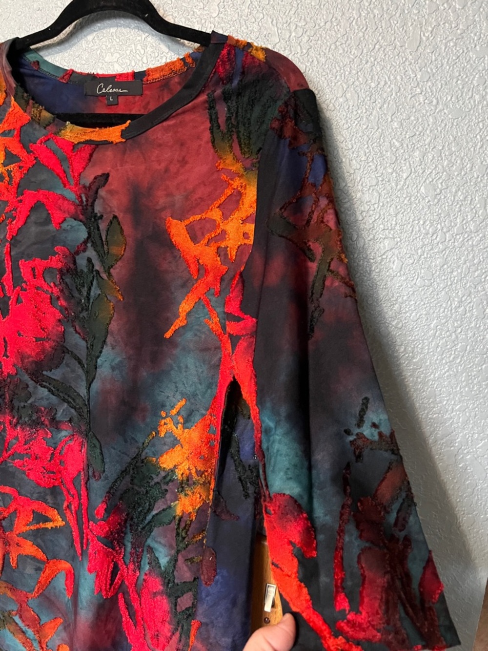 Caleaas Tunic Size Large Multi Abstract Pullover - Picture 5 of 8